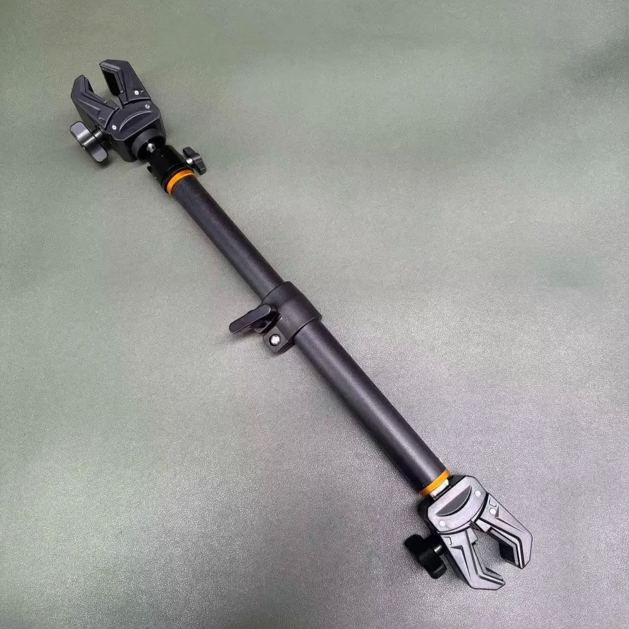 Universeller Doppelkopf-Metall-Selfie-Stick mit 360°-Rotation, Verlängerungsstab und Gimbal-Stabilisator