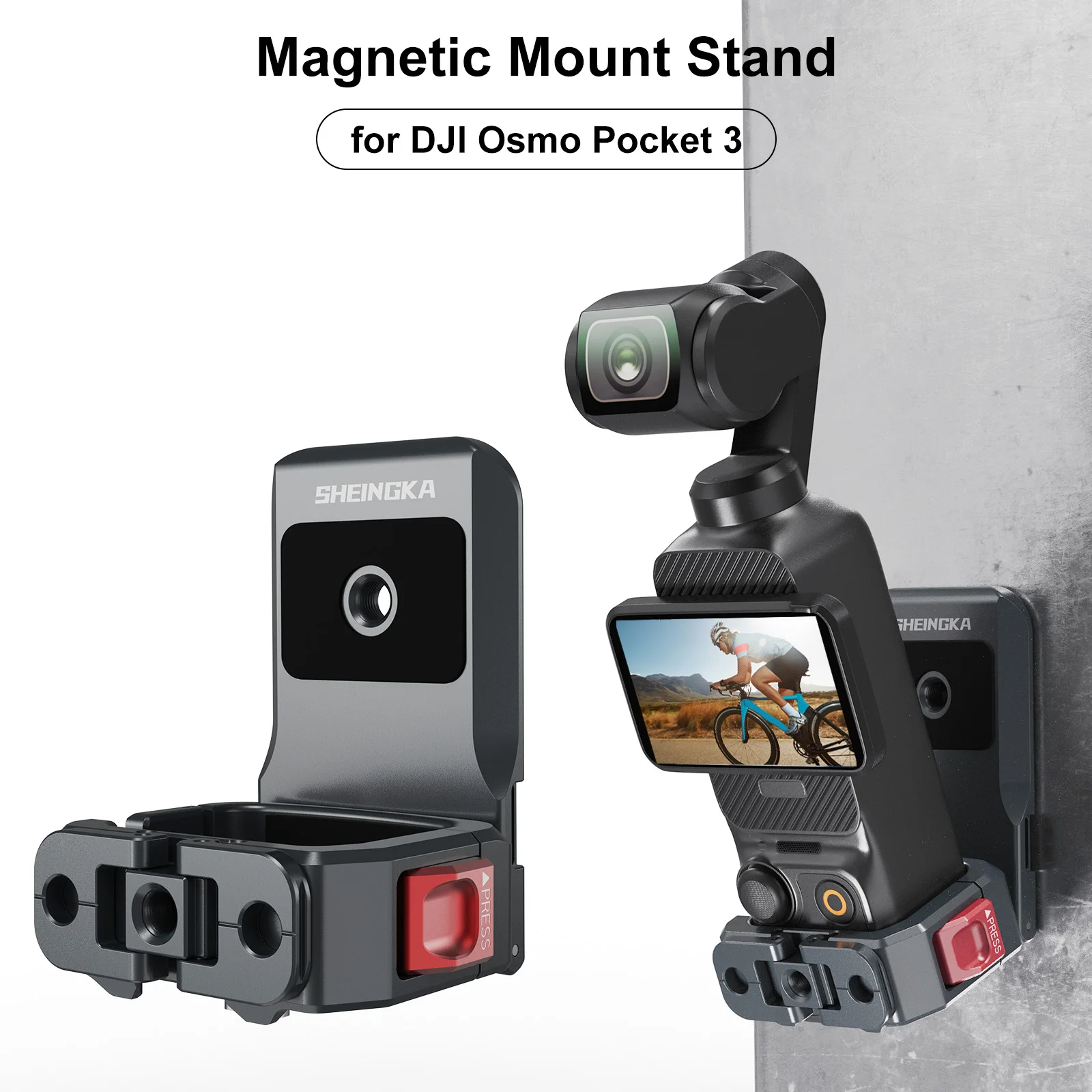 Halterung für DJI Osmo Pocket 3: Magnetische Clip Schnellverschluss Halter Radfahren/Vlogging/Tisch-Action--Zubehör