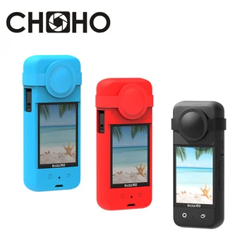 Schutzhülle für Insta360 X3: One Silikon Fall Gehäuse Weiche Gummi Shell Schutz + Objektiv kappe Abdeckung