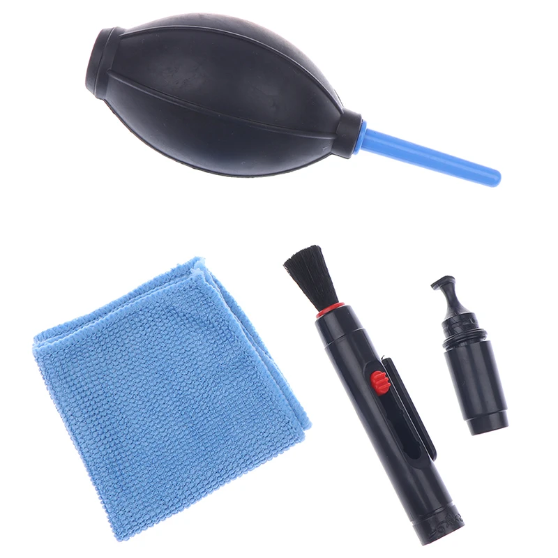 1Set Kamera Reinigung Kit Staub Reiniger Objektiv Sauber Pinsel Stift Tücher Fuliginous Luft Gebläse Kit Für Canon Sony