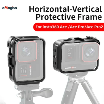 Rahmen für Insta360 Ace Pro 2: AMagisn Kunststoffkäfig /Ase Pro/Ase, vertikaler horizontaler Mehrzweckrahmen