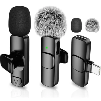 Kabelloses Lavalier-Ansteckmikrofon für iPhone, iPad, Mini-Videoaufnahmemikrofon für Interviews, Videos