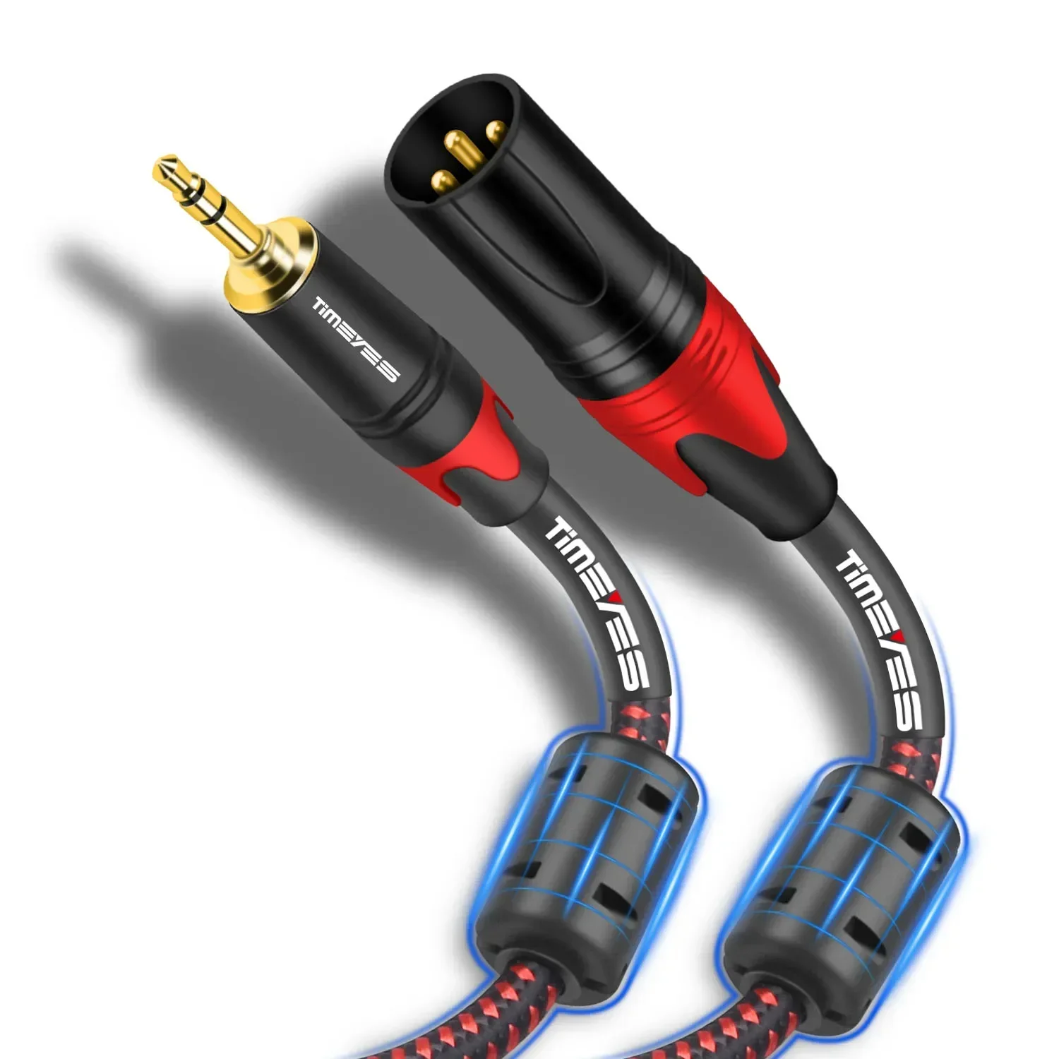 3,5-mm-auf-XLR-Kabel, XLR-auf-3,5-mm-TRS-Stereo-Aux-Kabeladapter, unbalanciertes Mikrofonkabel für Lautsprecher