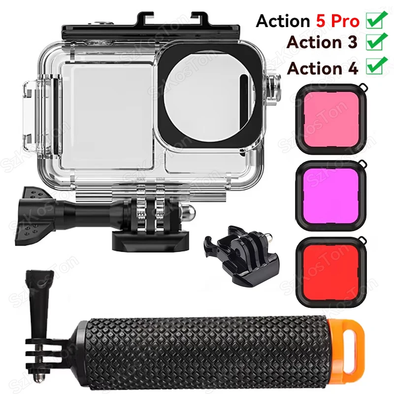 Unterwasser 45M Wasserdichte Fall Tauchen Gehäuse Schutzhülle Für DJI OSMO Action 5Pro Action 3 4 Sport Kamera Zubehör