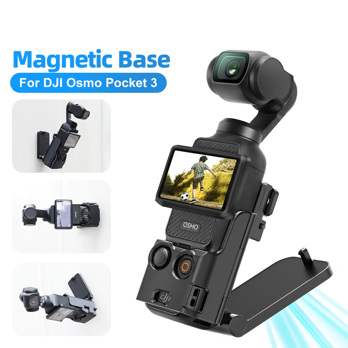 Halterung für DJI Osmo Pocket 3: Multifunktionale magnetische Halterung, Erweiterungsadapter, Magnet-Lenkhalterung, Halterung