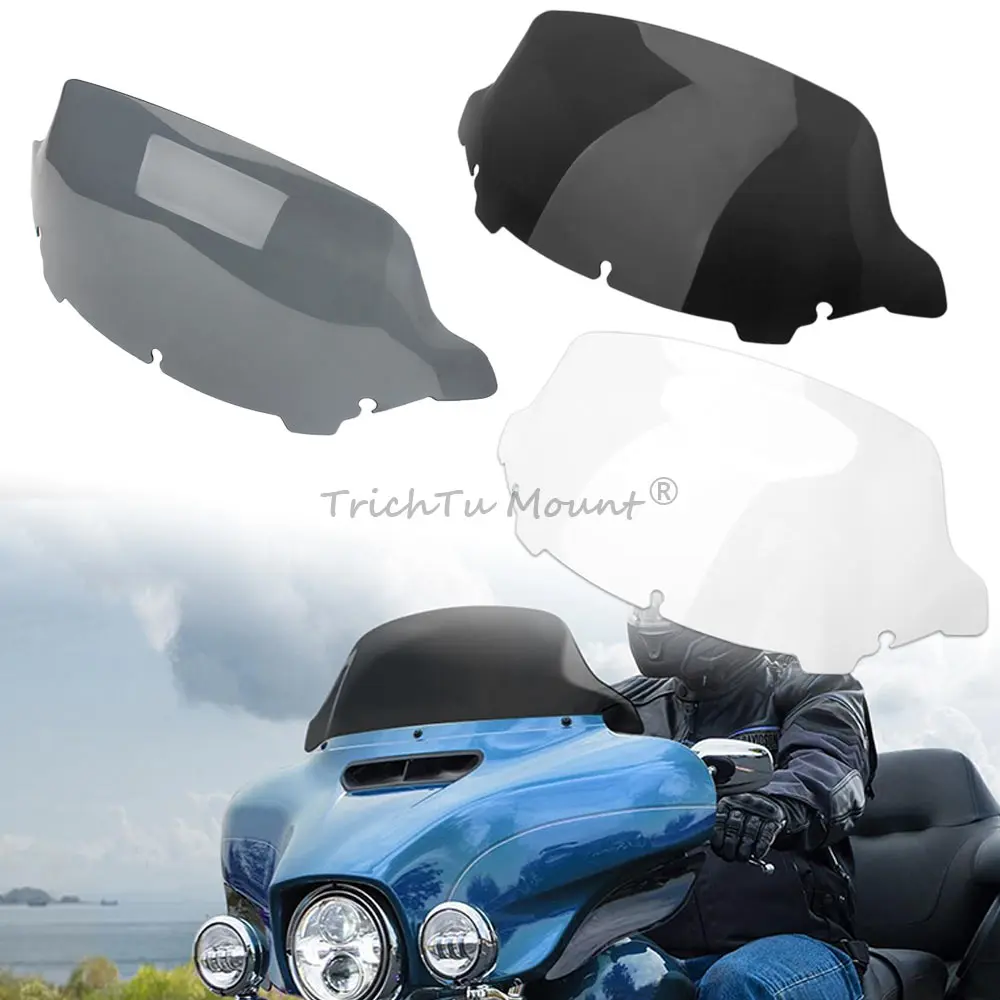 10,5 Zoll Motorrad Windschutzscheibe Verkleidung Windschutzscheibe Windabweiser für Harley Touring Electra Street Glide