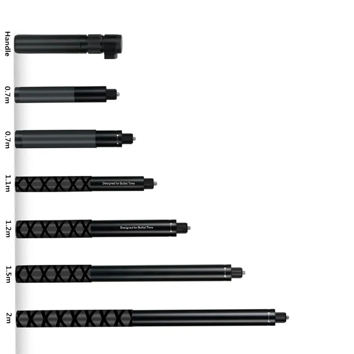 Selfie-Stick für Insta360 X5, X4, X3: Unsichtbare Selfie Stick Erweiterte Selfie Stick für Action Kamera Aluminium Stehen