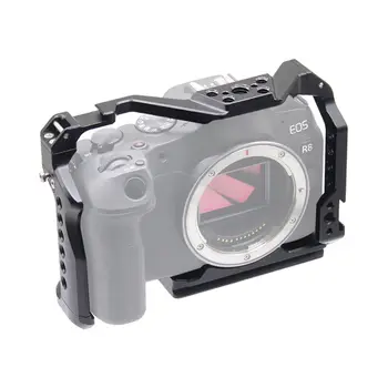 Cage für Canon EOS R8: Kamera Käfig Rig Kit Kalten Schuh Montieren ARRI "1/4" Schraube Loch Top Griff Grip gehäuse SLR