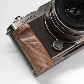 L-Winkel für Panasonic Lumix S9: Holz-Handgriff L-Halterung Kamera mit Schnellwechsel-L-Platten-Halterung Ultraleicht mit