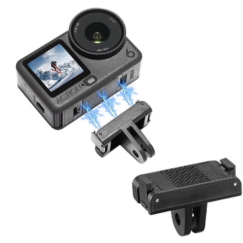 Halterung für DJI Osmo Action 5 Pro, Osmo Action 4, Osmo Action 3: Magnetischer Adapter Kameraständer Schnellwechselhalterung Action Fester Ständer Zubehör