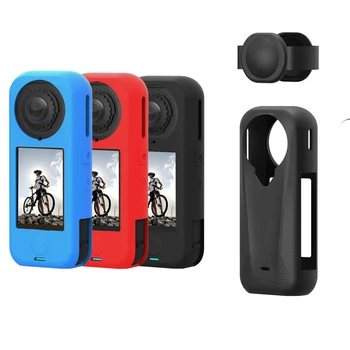 Displayschutz für Insta360 X4: Silikonhülle mit Objektivdeckel Air, Skin Sleeve Soft Protective Cover