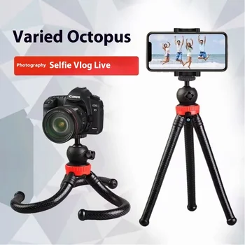 Flexibles Oktopus-Stativ für Handy-Kamera DSLR 2-in-1 Design Stativ mit Handyhalterung Seitlicher Cold Shoe
