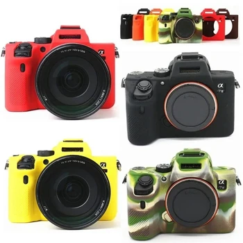 Silikonhülle für Sony A7 III: Silikon Rüstung Haut Fall Abdeckung Kamera Tasche