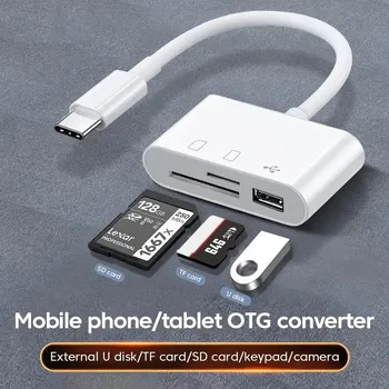 USB-C 3-in-1 Kartenleser für SD, TF und CF, für Handy und MacBook