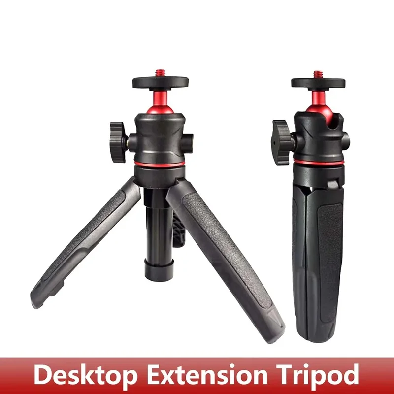 Mini ausziehbarer Desktop-Stativgriff mit flexiblem Kugelkopf, 1/4 Zoll Schraube, verlängerte Halterung für Kamera