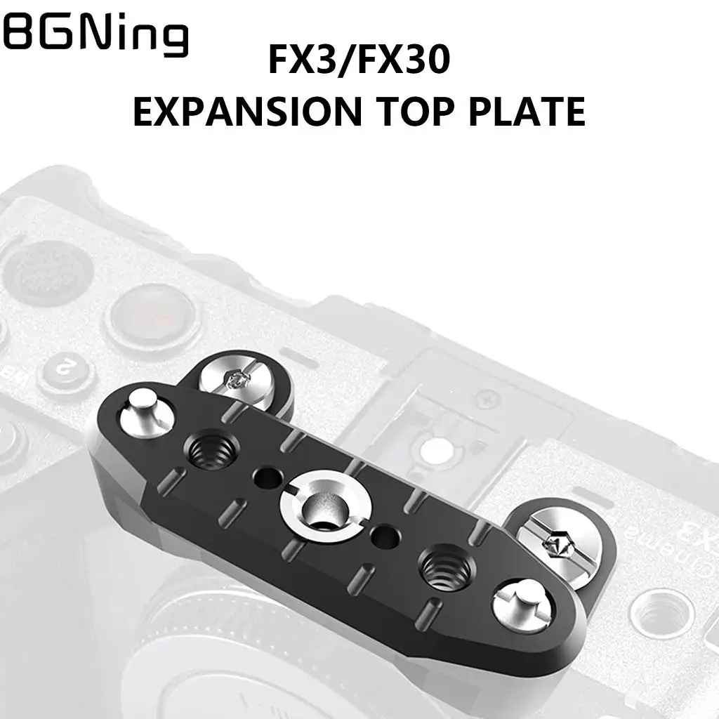 Cage für Sony FX30, FX3: NATO Rail Top Expansion Platte DSLR Kameras Käfig Montage Halterung Schiebe Bar Schnell Release
