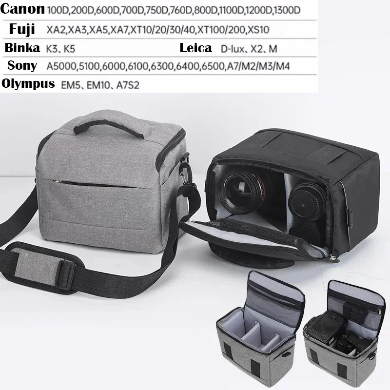 DSLR-Tasche, Handtaschen, Nylon-Umhängetasche, Kameratasche, tragbar, für Fotografen, für Sony, Nikon, Canon
