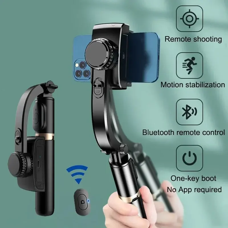 Q08 Handheld Gimbal Stabilisator Selfie-Stick mit Licht Smartphone Action-Kamera Bluetooth-Stativ Gimbal