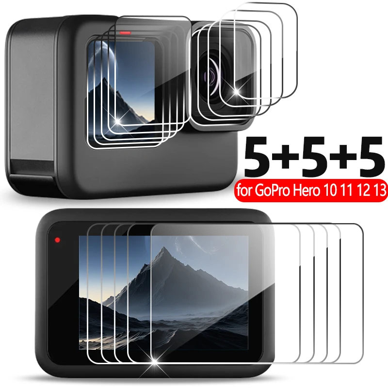 Schutz für GoPro HERO13 Black: LCD-Displayschutzfolie für 9, schwarzes Kameraobjektiv, HD-klare gehärtete Glasfolien für Zubehör