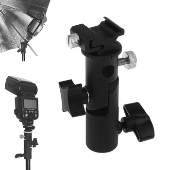 Kamerablitz Speedlite Halterung Schwenklicht Ständer Halterung mit Regenschirm Reflektor Halter für Kamera
