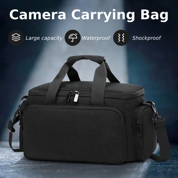 Wasserdichte Stoßfeste Kameratasche Große Kapazität Nylon-Etui für Outdoor-Fotografie DSLR SLR Kameras Objektiv Zubehör