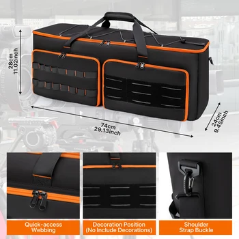 126 cm Stativtasche für Fotografie-Lichtstative, Hintergrund-Schirme, langlebig, gepolstert, mit Reißverschluss