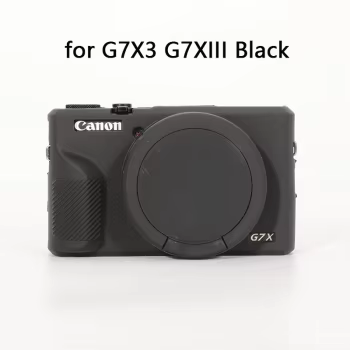 Silikonhülle für Canon PowerShot G7 X Mark III: Weiche Silikon-Gummi-Kamerahülle G7XII G7X2 G7X3 Stoßfeste Abdeckung Objektivschutz