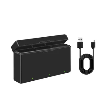Akku für DJI Osmo Action 5 Pro, Osmo Action 4, Osmo Action 3: Kamera Batterien 3-Slot-Schnellladegerät 2100mAh Akku Zubehör