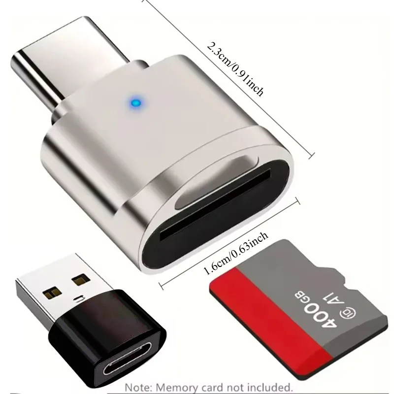 Mini Typ-C USB 3.0 zu SD Micro SD TF Kartenleser Speicherkartenleser für Samsung Huawei Xiaomi Aluminium-Kartenleser