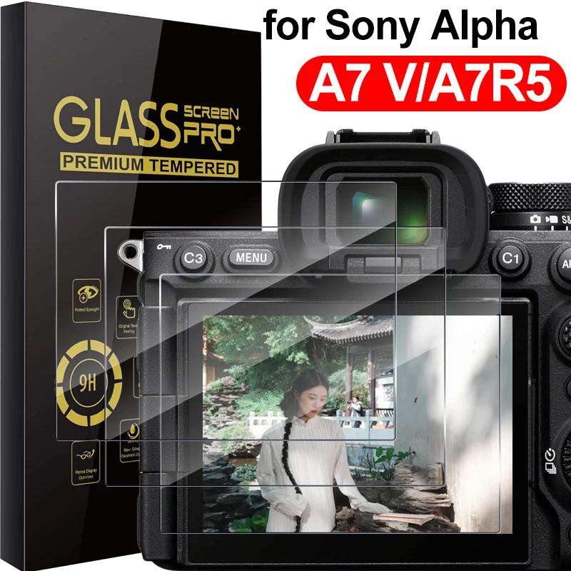 Displayschutz für Sony A7R V: 5–1 Stück Displayschutzfolie, Härtegrad 9H, gehärtetes Glas 7R V, kratzfeste Schutzfolien