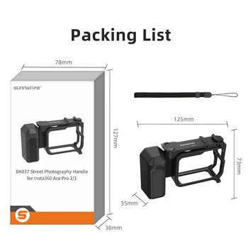 Rahmen für Insta360 Ace Pro 2, Ace Pro: Street Grip Kit / Handgriffhalterung Schnellverschluss-Kaninchenkäfig mit Auslöser-Schutzrahmen