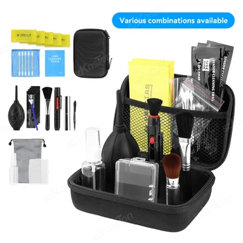 Professionelles DSLR-Kamera-Reinigungsset mit Reinigungstupfern, Mikrofasertücher, Kamera-Reinigungsstift