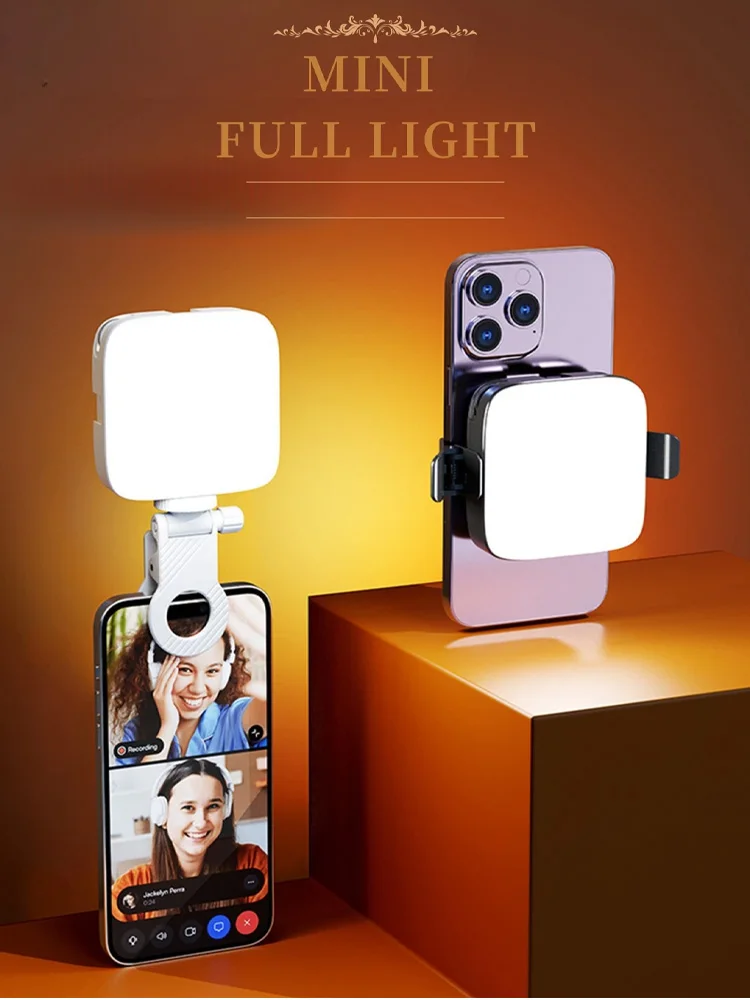 Mini-LED-Fülllicht, zweifarbige Beleuchtung, Kaltschuh für Kamera, Camcorder, Vlog, abnehmbare Rückseite