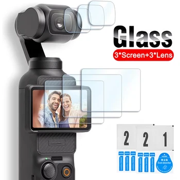 Schutz für DJI Osmo Pocket 3: Kameraobjektiv + Bildschirm aus gehärtetem Glas, hart, klar, kratzfest
