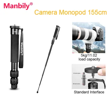 Manbily A-888 Aluminium-Einbeinstativ Handliches Kompaktes Tragbares Ausziehbares Kamera-Einbeinstativ mit 7
