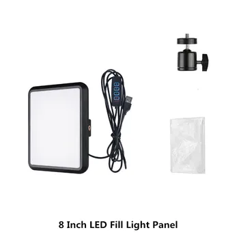8/12 Zoll LED Fotografie Video Panel Licht Foto Studio Beleuchtung Kit Für Schießen Live-Streaming Youbube Mit Stativ
