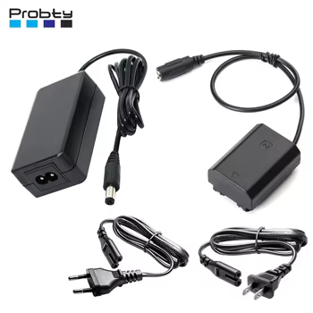 Dummy-Akku für Sony A7 IV, A7C II, A7CR u. a.: NP-FZ100 -Kontinuierliches Netzteil AC-Adapter
