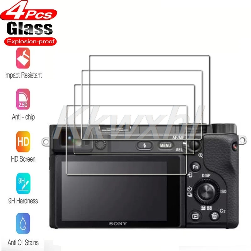 Displayschutz für Sony A6700: 4PCS Gehärtetem Glas ILME-FX2B FX3A FX3 FX3A Kamera Screen Protector Abdeckung film