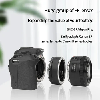 EF-EOS R Objektivadapter Elektronischer Autofokus EF auf R-Bajonett-Adapter für Canon EF/EF-S Objektive an EOS