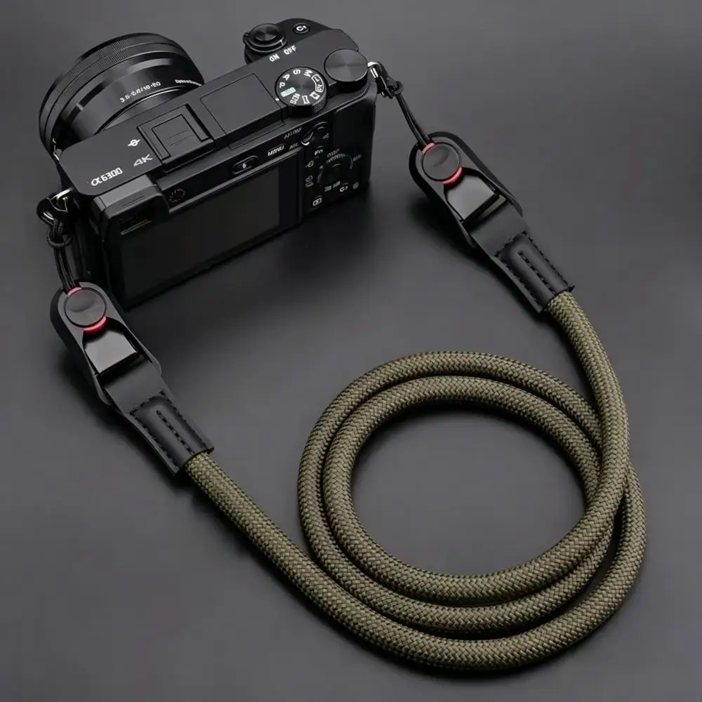 Kameragurt mit Schnellverschluss, rundes Seil, schnell abnehmbarer Schultergurt für spiegellose DSLR-Kameras, verstellbarer Kamera-Umhängegurt