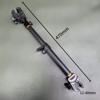 Universeller Doppelkopf-Metall-Selfie-Stick mit 360°-Rotation, Verlängerungsstab und Gimbal-Stabilisator
