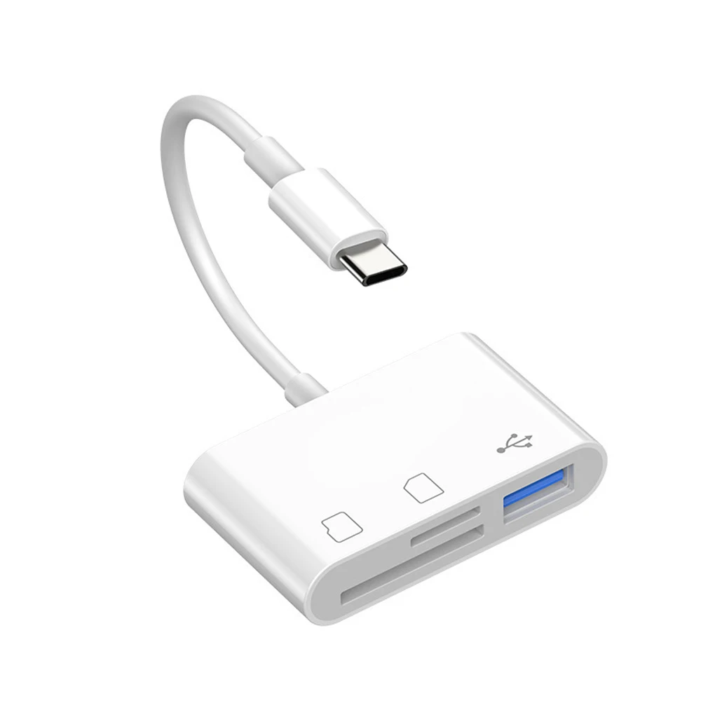 Typ-C-OTG-Adapter TF/SD-Kartenleser für Xiaomi Oneplus iPhone OPPO POCO Handy-Zubehör 3-in-1 USB-C-auf-A-Anschluss