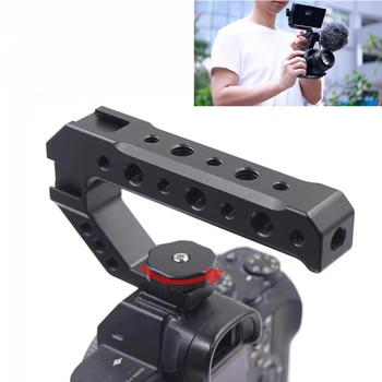 Universal DSLR Kamera Rig Top Griff drei Kalt schuh Adapter halterung für LED Licht Mikrofon Metall Käse Griff