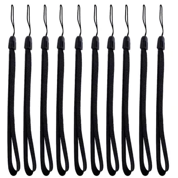 Schutzhülle Handgelenk Strap Schwarz Kiefer Seil Selfie Stick Lanyard Taschenlampe Handy Lanyard (10 Stück)