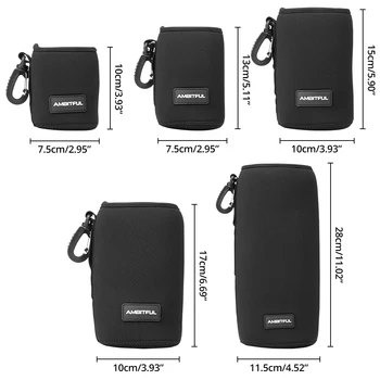 S/M/L/XL Kameraobjektivtasche mit Kordelzug für alle Kamera-DSLR-Objektive, Schutzhülle