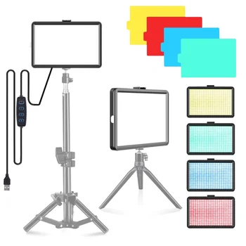 8-Zoll-Fotostudio-LED 3000-6000 K Beleuchtung Video Fülllampe Licht Panel Fotografie für Live-Streaming
