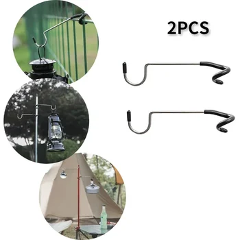Edelstahl Licht Ständer Halter Haken Tragbare Zelt Pole Lampe Aufhänger Jagd Angeln Laterne Aufhänger Outdoor Camping