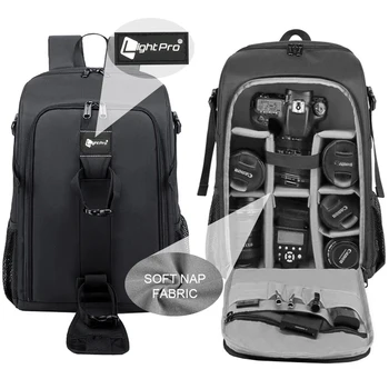 Großer Wasserdichter Fotografie-Kamerarucksack mit Regenschutz für Canon, Nikon, Sony, Pentax - Geeignet