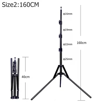 78'' Lichtständer für Fotografie, Aluminiumlegierung, faltbar, tragbar, Fotobeleuchtung, Stativ, Kamera