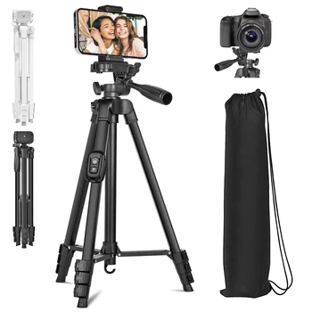 60 Zoll/152 cm Kamerastativ mit Reisetasche, Handy-Stativ mit Fernbedienung, professioneller tragbarer Ständer